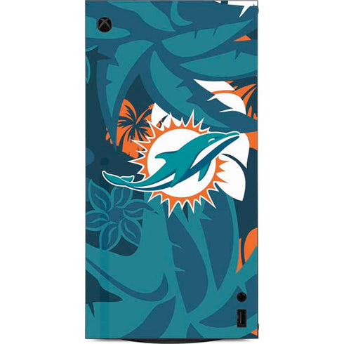 NFL Miami Dolphins Tropical Print XBox Series X Digital Edition Console Skin