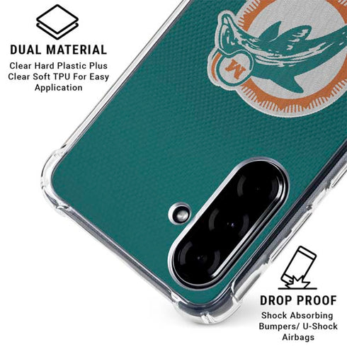 NFL Miami Dolphins Vintage Galaxy A36 5G Clear Case