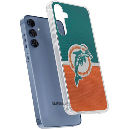 NFL Miami Dolphins Vintage Galaxy A55 5G Clear Case