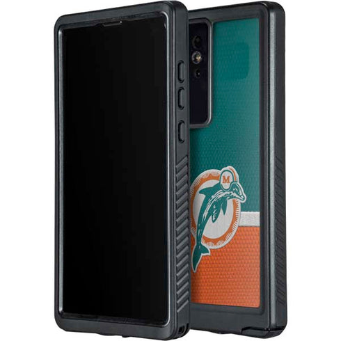 NFL Miami Dolphins Vintage Galaxy S24 Ultra Waterproof Case