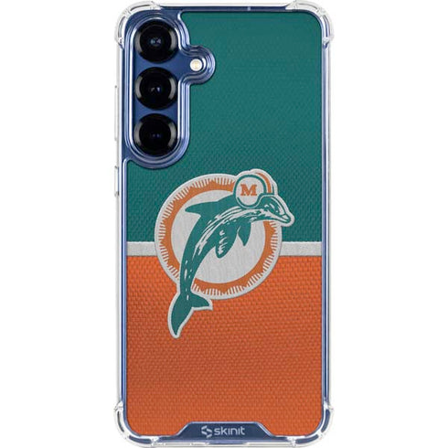 NFL Miami Dolphins Vintage Galaxy S25 Plus Clear Case