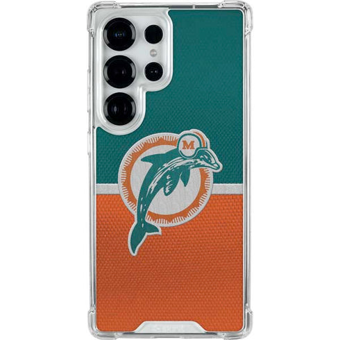 NFL Miami Dolphins Vintage Galaxy S25 Ultra Clear Case