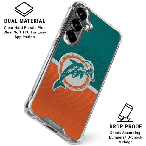 NFL Miami Dolphins Vintage Galaxy S26 Clear Case