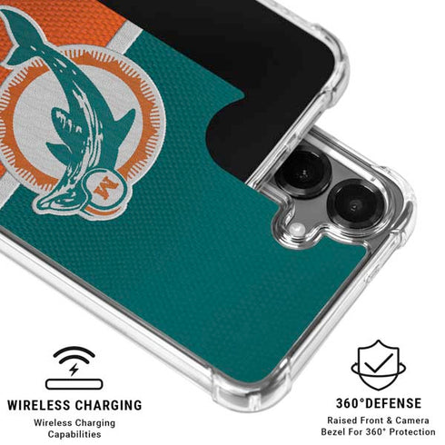 NFL Miami Dolphins Vintage Galaxy S26 Plus Clear Case