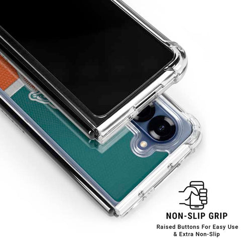 NFL Miami Dolphins Vintage Galaxy Z Fold6 Clear Case