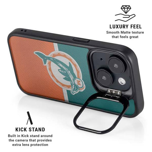 NFL Miami Dolphins Vintage iPhone 15 Plus Kickstand Case