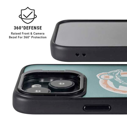 NFL Miami Dolphins Vintage iPhone 15 Plus Kickstand Case
