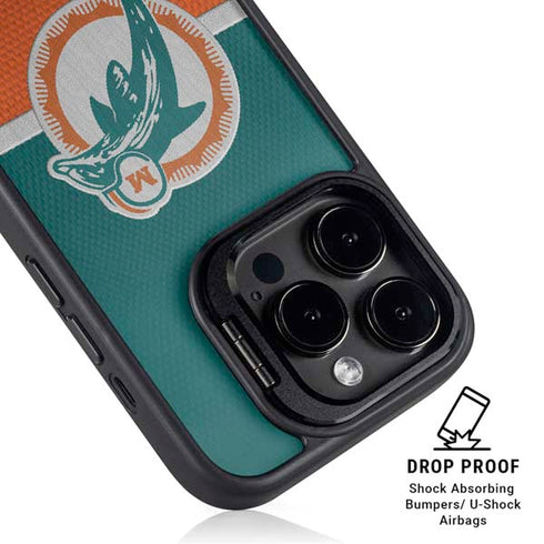 NFL Miami Dolphins Vintage iPhone 15 Pro Kickstand Case
