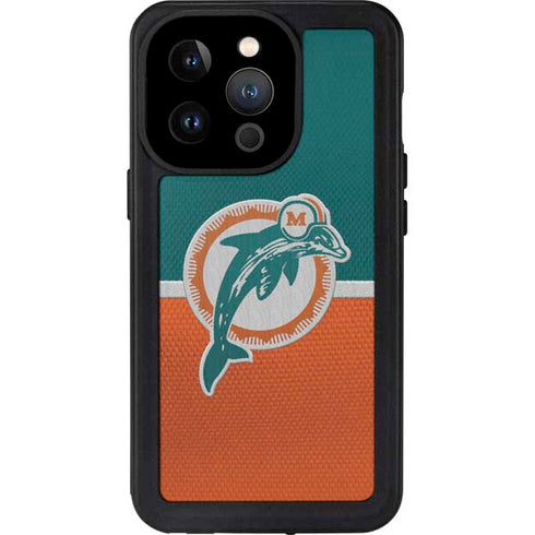 NFL Miami Dolphins Vintage iPhone 15 Pro Waterproof Case