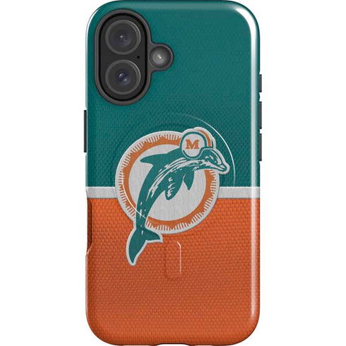 NFL Miami Dolphins Vintage iPhone 16 Magsafe Impact Case