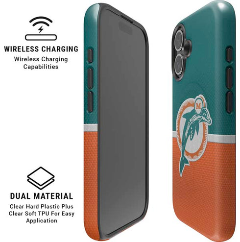 NFL Miami Dolphins Vintage iPhone 16 Magsafe Impact Case
