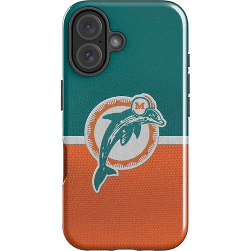 NFL Miami Dolphins Vintage iPhone 16 Plus Impact Case