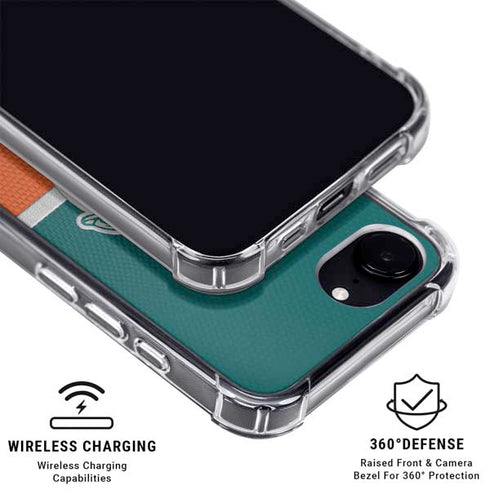 NFL Miami Dolphins Vintage iPhone 16e Clear Case