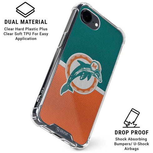 NFL Miami Dolphins Vintage iPhone 16e Clear Case