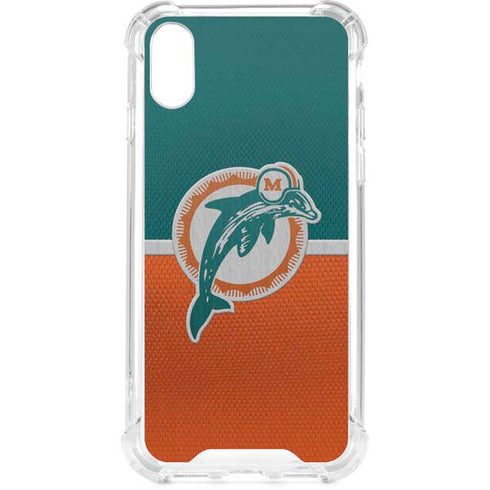 NFL Miami Dolphins Vintage iPhone XS Clear Case