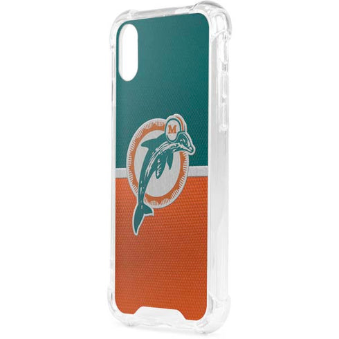 NFL Miami Dolphins Vintage iPhone XS Clear Case