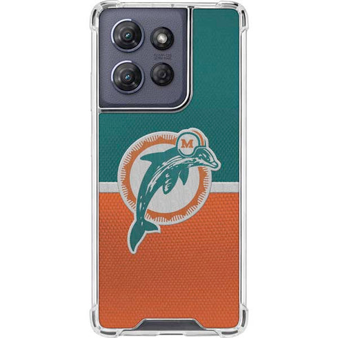 NFL Miami Dolphins Vintage Moto G 5G (2025) Clear Case