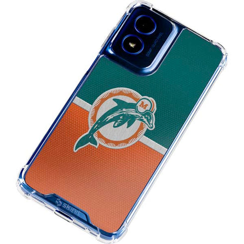 NFL Miami Dolphins Vintage Moto G 5G (2024) Clear Case