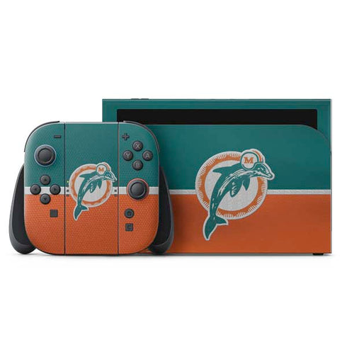 NFL Miami Dolphins Vintage Nintendo Switch 2 (2025) with Joy-Con Skin