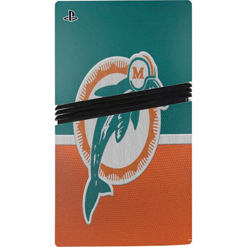 NFL Miami Dolphins Vintage PS5 Pro Console Skin