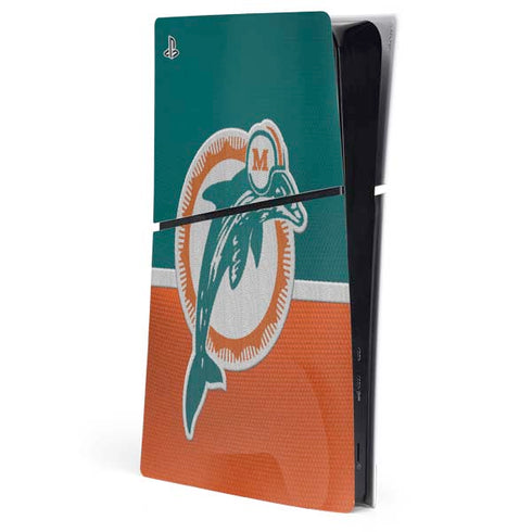 NFL Miami Dolphins Vintage PS5 Slim Digital Edition Console Skin