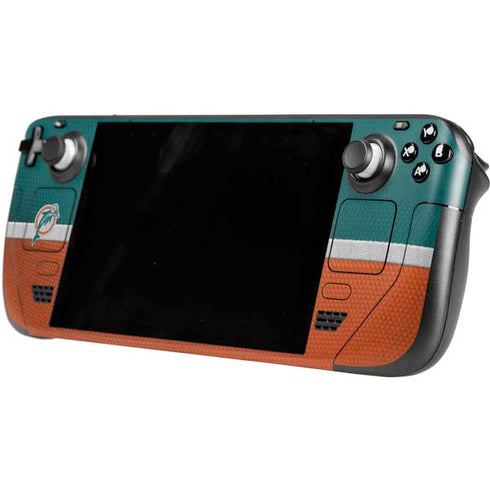 NFL Miami Dolphins Vintage Steam Deck Handheld Gaming Computer OLED Skin