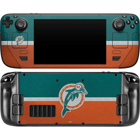 NFL Miami Dolphins Vintage Steam Deck Handheld Gaming Computer Skin