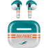 NFL Miami Dolphins White Striped Apple AirPods (3rd Gen 2021) Skin