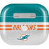 NFL Miami Dolphins White Striped Apple AirPods (3rd Gen 2021) Skin