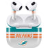 NFL Miami Dolphins White Striped Apple AirPods (3rd Gen 2021) Skin