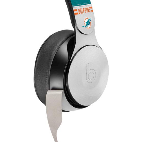 NFL Miami Dolphins White Striped Beats Solo Pro Skin