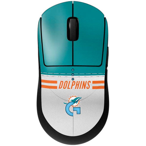 NFL Miami Dolphins White Striped G Pro Wireless Gaming Mouse Skin