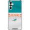 NFL Miami Dolphins White Striped Galaxy A16 5G Clear Case