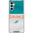 NFL Miami Dolphins White Striped Galaxy A16 5G Clear Case