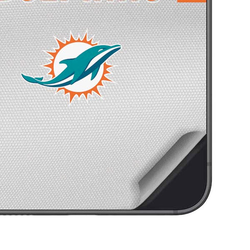 NFL Miami Dolphins White Striped Galaxy A16 5G Skin