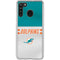 NFL Miami Dolphins White Striped Galaxy A21 Clear Case