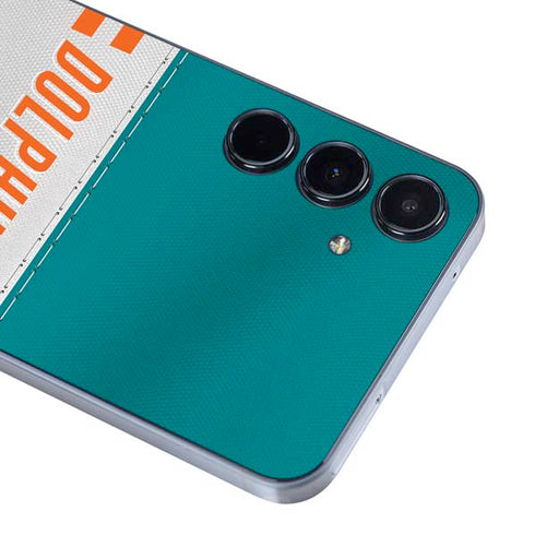 NFL Miami Dolphins White Striped Galaxy A36 5G Skin
