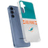 NFL Miami Dolphins White Striped Galaxy A55 5G Clear Case