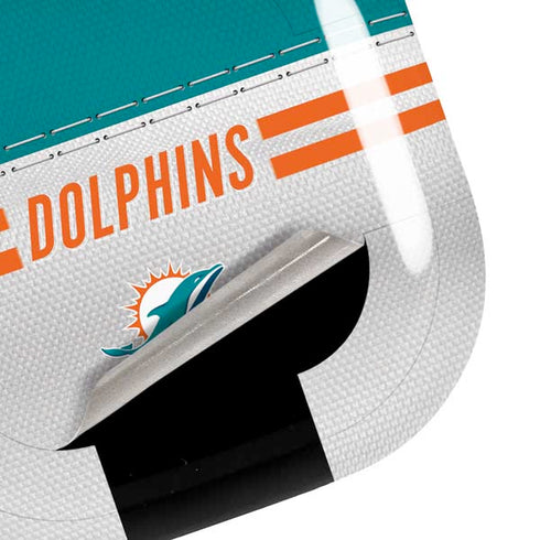 NFL Miami Dolphins White Striped Galaxy Buds Live Skin