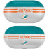 NFL Miami Dolphins White Striped Galaxy Buds Plus Skin