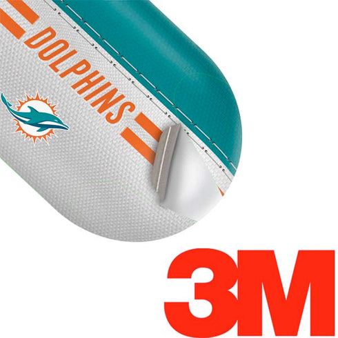 NFL Miami Dolphins White Striped Galaxy Buds Plus Skin