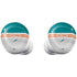 NFL Miami Dolphins White Striped Galaxy Buds Plus Skin
