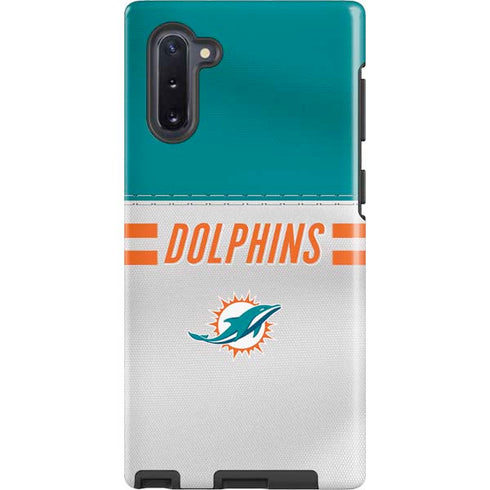 NFL Miami Dolphins White Striped Galaxy Cases