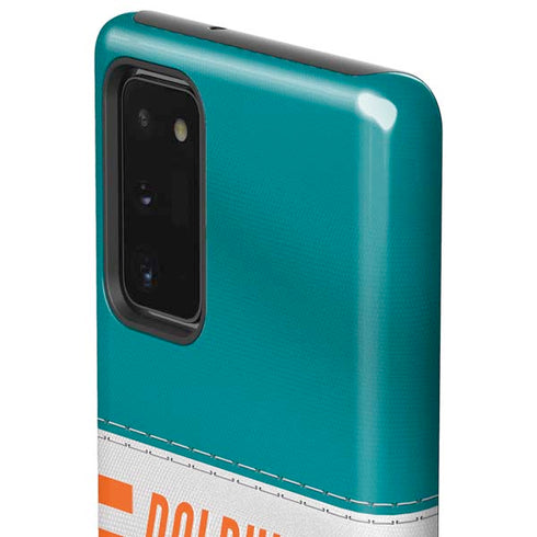 NFL Miami Dolphins White Striped Galaxy Note20 5G Pro Case