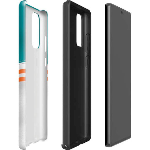 NFL Miami Dolphins White Striped Galaxy Note20 5G Pro Case