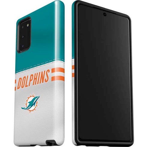 NFL Miami Dolphins White Striped Galaxy Note20 5G Pro Case