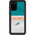 NFL Miami Dolphins White Striped Galaxy S20 Plus Waterproof Case