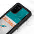 NFL Miami Dolphins White Striped Galaxy S20 Plus Waterproof Case
