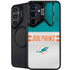 NFL Miami Dolphins White Striped Galaxy S24 FE Kickstand Case
