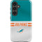 NFL Miami Dolphins White Striped Galaxy S25 Impact Case
